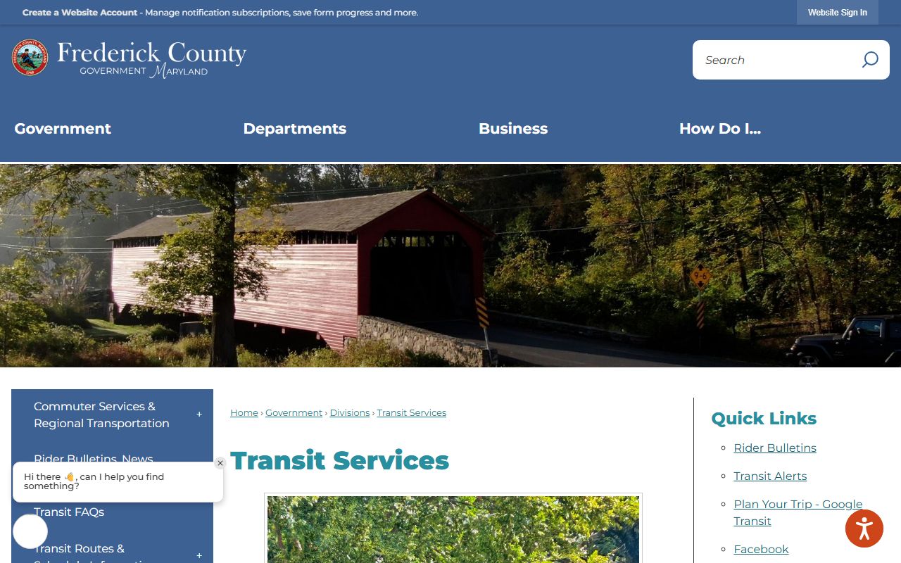 Frederick County marriage records courthouse transit access